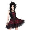 Sinister - 1023 Short dress - Burgundy/Black Product image